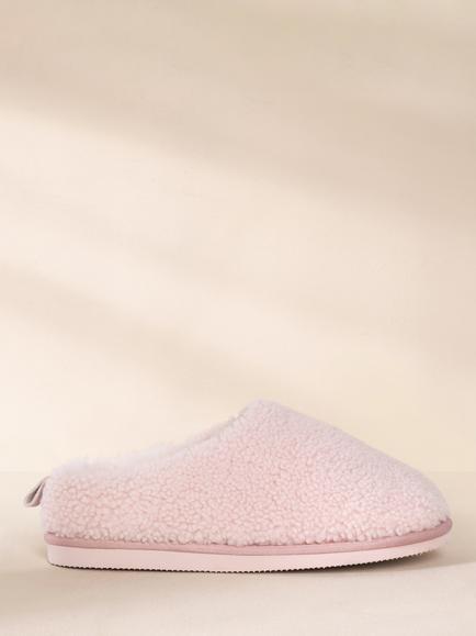 Chelsea Peers Sheepskin Borg Mule Slippers, Pink