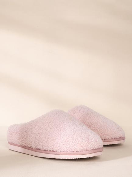 Chelsea Peers Sheepskin Borg Mule Slippers - view 2, Pink