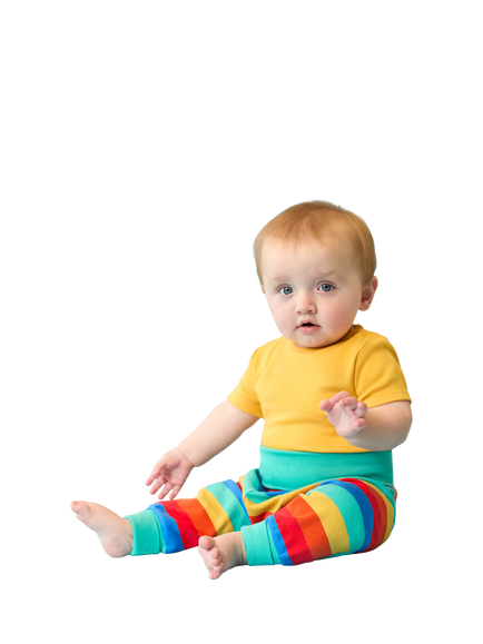 Frugi Baby Brilliant Short Sleeve Cotton Bodysuit, Pack of 4, Mutli - view 2, Multi