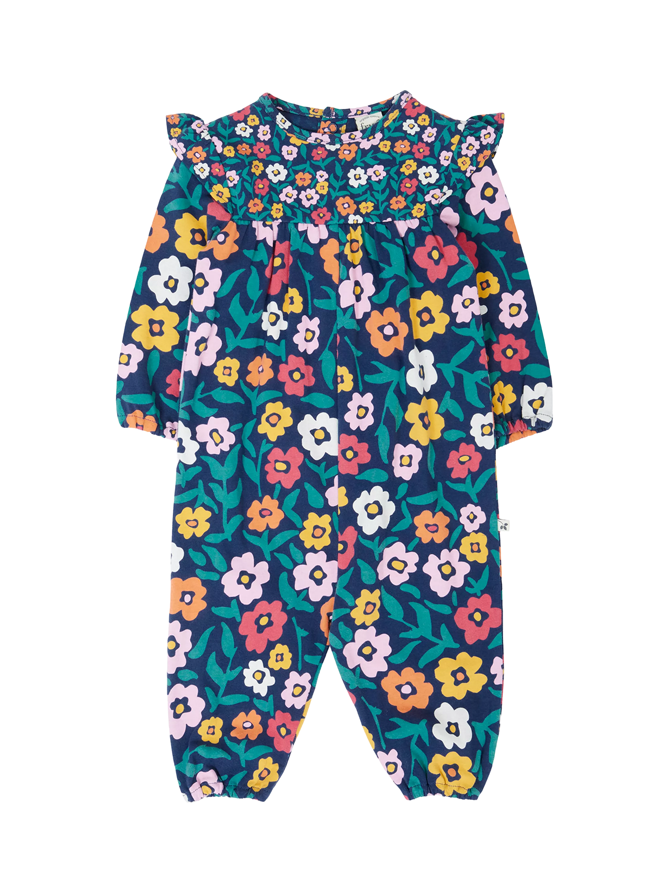 Mini Boden Baby Marin Cotton Blend Playsuit, Fabulous Floral