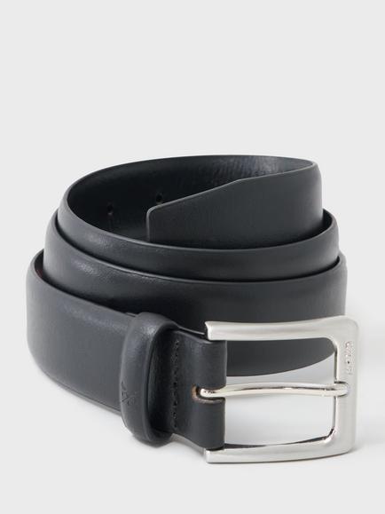 Crew Clothing Classic Leather Belt, Black, Black