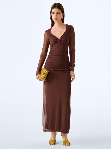 OMNES Beale Maxi Dress, Chocolate, Chocolate