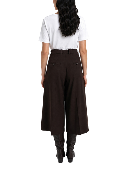 Smith & Soul Double Pleat Bermuda Trousers, Dark Chocolate - view 2, Dark Chocolate