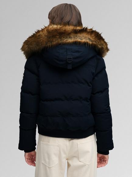 Superdry Everest Hooded Bomber Jacket, Eclipse Navy - view 2, Eclipse Navy