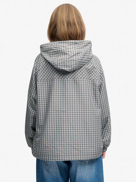Superdry Checked Raglan Windbreaker Jacket, Mini Brown - view 2, Mini Brown