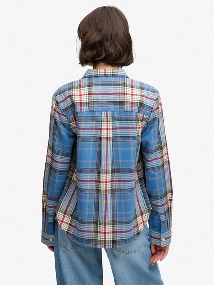 Superdry Lumberjack Check Flannel Shirt, Jackson Blue - view 2, Jackson Blue
