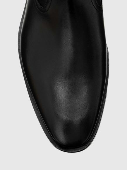 AllSaints Hiro Leather Chelsea Boots, Black - view 2, Black
