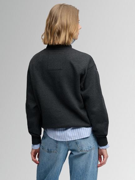 Superdry Country Club Crew Sweatshirt, Phantom Black Marl - view 2, Phantom Black Marl