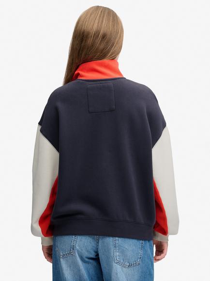 Superdry Preppy Ski Half Zip Sweatshirt, Cream - view 2, Cream
