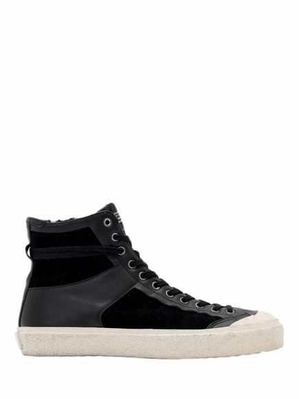 AllSaints Numont Vulcanised Hi-Top Trainers, Black/Multi