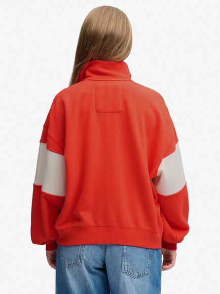 Superdry Preppy Ski Half Zip Sweatshirt, Apple Red - view 2, Apple Red