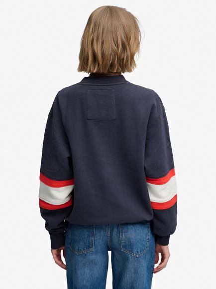 Superdry Aspen Athletics Preppy Ski Sweatshirt, Darkest Navy - view 2, Darkest Navy