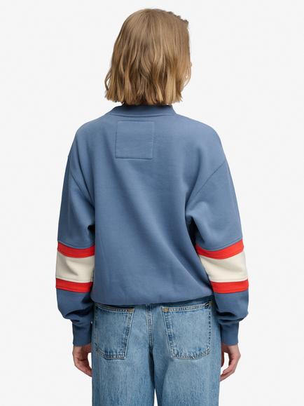 Superdry Aspen Athletics Preppy Ski Sweatshirt, Dry Slate Blue - view 2, Dry Slate Blue