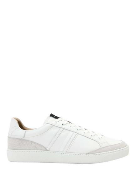 AllSaints Sheer Contrast Leather Trainers, White/Multi, White/Multi