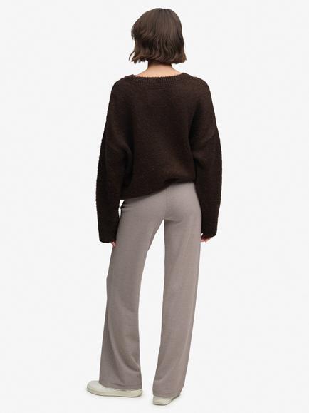 Superdry Stretch Cotton Athletic Essentials Stripe Jersey Trousers, Chestnut Brown - view 2, Chestnut Brown