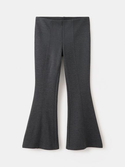Mango Kids' Flare Leggings, Dark Grey Melange - view 2, Dark Grey Melange