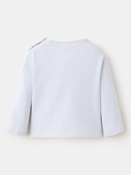 Mango Baby Printed Long Sleeve T-Shirt, Blue - view 2, Blue