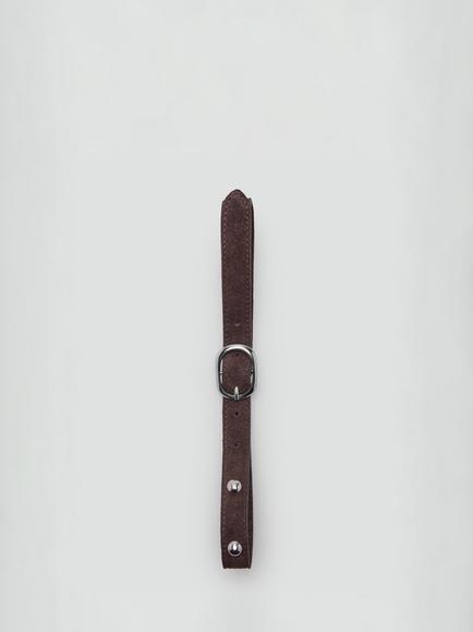 Mango Kids' Cinturon Studded Belt, Chocolate - view 2, Chocolate