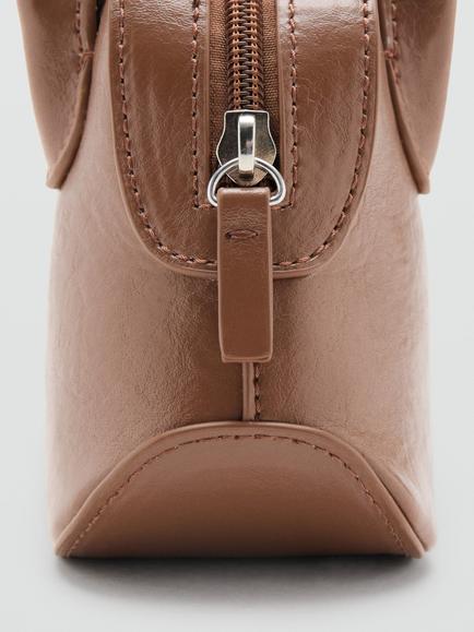 Mango Kids' Emilie Puppy Charm Crossbody Bag, Brown - view 2, Brown