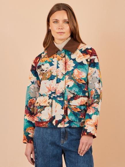 Yumi Floral Woven Jacket, Multi, Multi