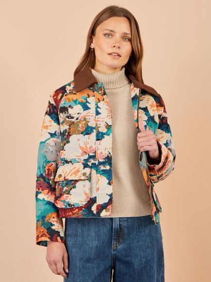 Yumi Floral Woven Jacket, Multi - view 2, Multi