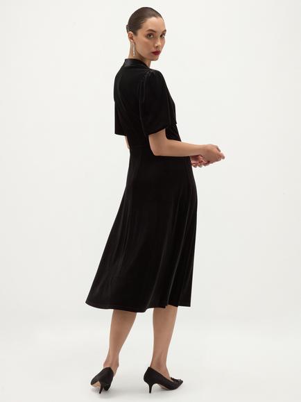 Hobbs Eleanora Ruching Puff Sleeve Dress, Black - view 2, Black