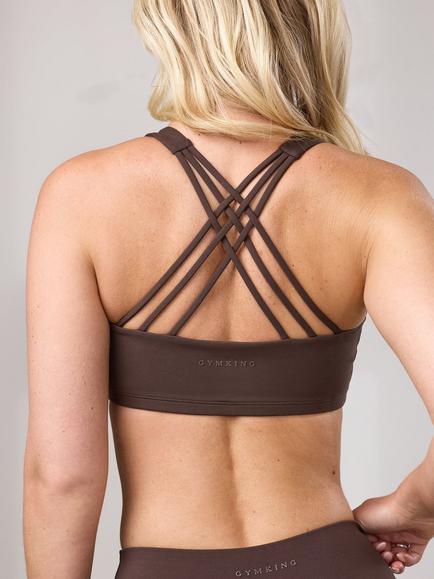 Gym King Peach Luxe Redefined Sports Bra - view 2, Ganache