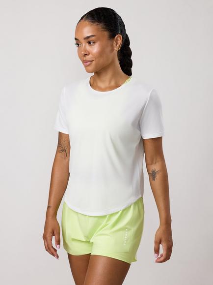 Gym King Women's Cotton Rich Precision Cap Sleeves T-Shirt, White