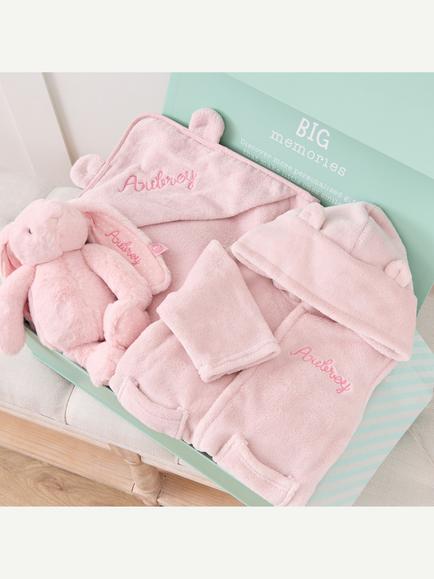 My 1st Years Personalised Splash, Snuggle and Cuddle Gift Set, Pink - view 2, Pink