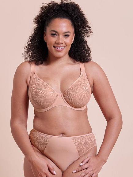 Curvy Kate Smoothie Lace Moulded Balcony Bra, Latte, Latte