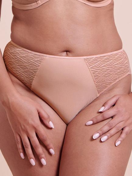 Curvy Kate Smoothie Lace Brazilian Knickers, Latte, Latte