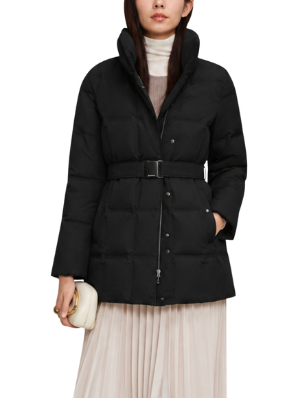 Bosideng Belted Goose Down Puffer Jacket, Black - view 2, Black