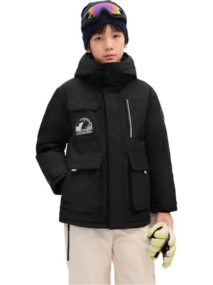 Bosideng Kids' Utility Parka Coat, Black