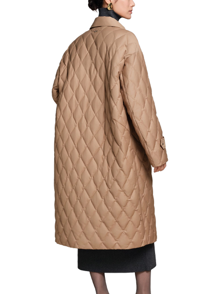 Bosideng Full Length Goose Down Quilted Jacket, Olive Tan - view 2, Olive Tan