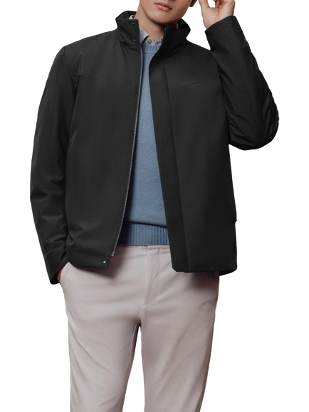 Bosideng Men's Stand Collar Goose Down Jacket, Black