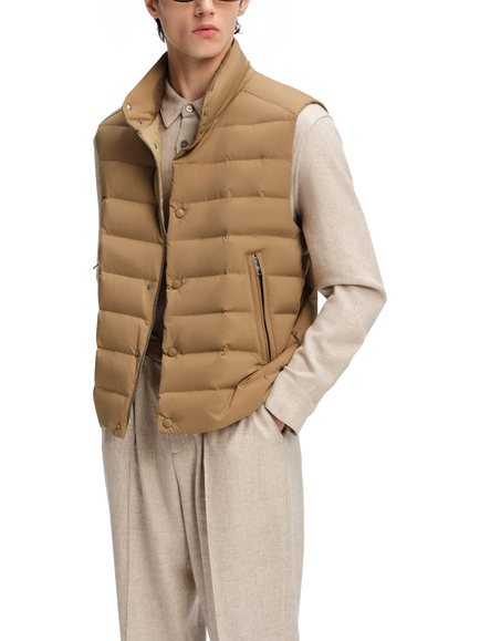 Bosideng Men's Goose Down Gilet, Heritage Fawn