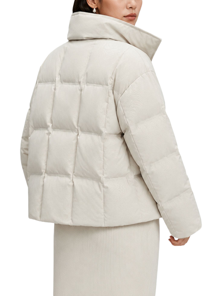 Bosideng Business Classic Goose Down Jacket, Ivory Jacquard - view 2, Ivory Jacquard