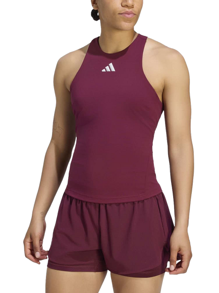 adidas Women's Tennis Climacool Y Tank Top, Maroon