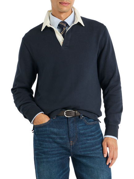 SPOKE Rugger Slim Fit Rugby Shirt, Blindside Blue
