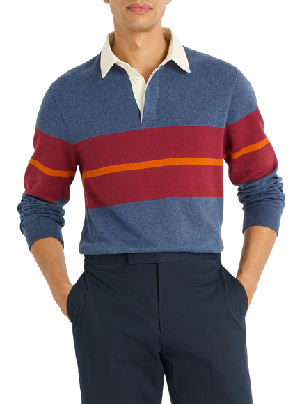 SPOKE Rugger Rugby Shirt, Blue/Red, Blue/Red