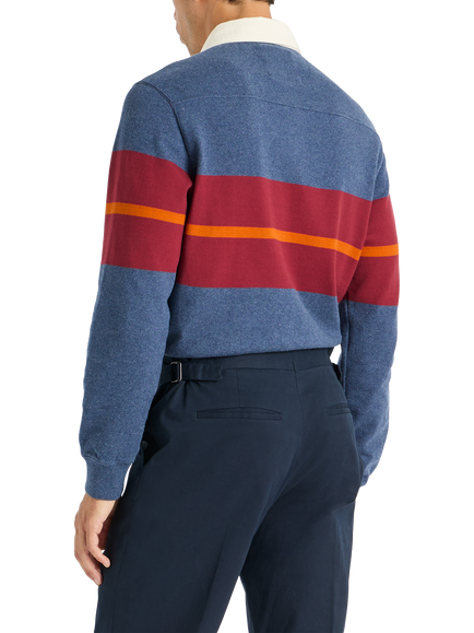 SPOKE Rugger Rugby Shirt, Blue/Red - view 2, Blue/Red