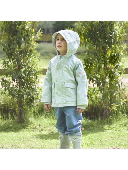 My 1st Years Personalised Baby Speckled Raincoat, Sage - view 2, Sage