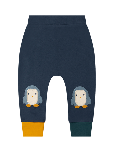 Little Green Radicals Kids' Penguins Joggers, Pack of 2, Navy - view 2, Navy