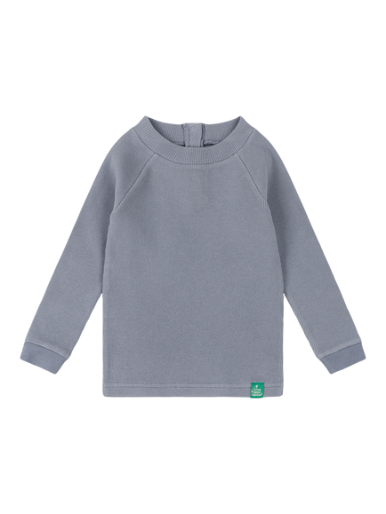 Little Green Radicals Kids' Long Sleeve Waffle Top and Leggings Set, Blue - view 2, Blue
