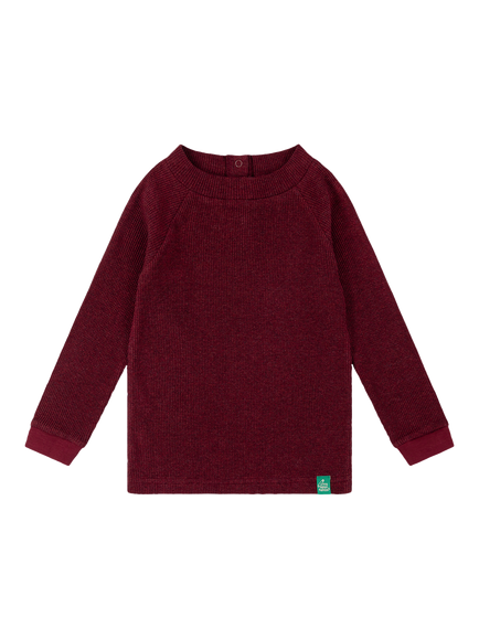 Little Green Radicals Kids' Long Sleeve Waffle Top and Leggings Set, Purple - view 2, Purple