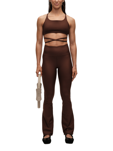 Casall Flare Pants High Waisted Leggings, Dark Brown, Dark Brown