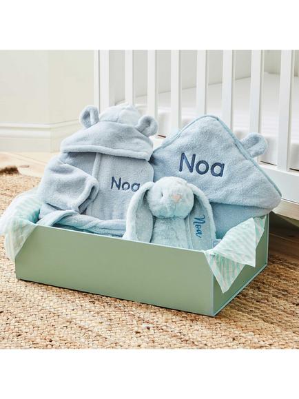 My 1st Years Personalised Splash, Snuggle & Cuddle Gift Set, Blue - view 2, Blue