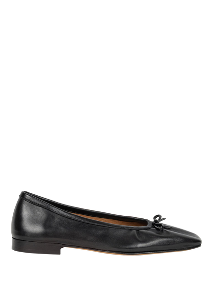 Bobbies Mari Leather Ballerina Pumps, Passion Black