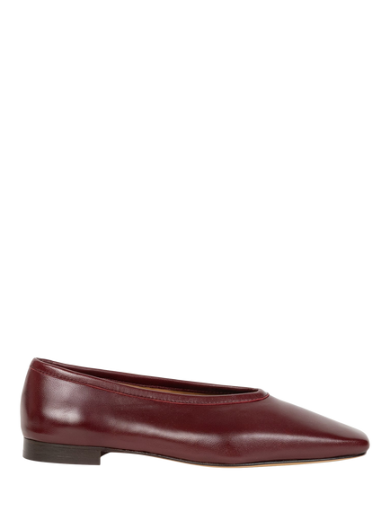Bobbies Edie Leather Ballerina Pumps, Garnet