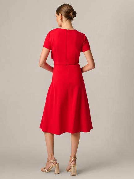Adrianna Papell Ruffle Bodice Dress, Red - view 2, Red
